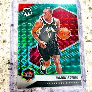 RAJON RONDO GREEN MOSAIC PRIZM NO 61 PANINI NBA CLIPPERS